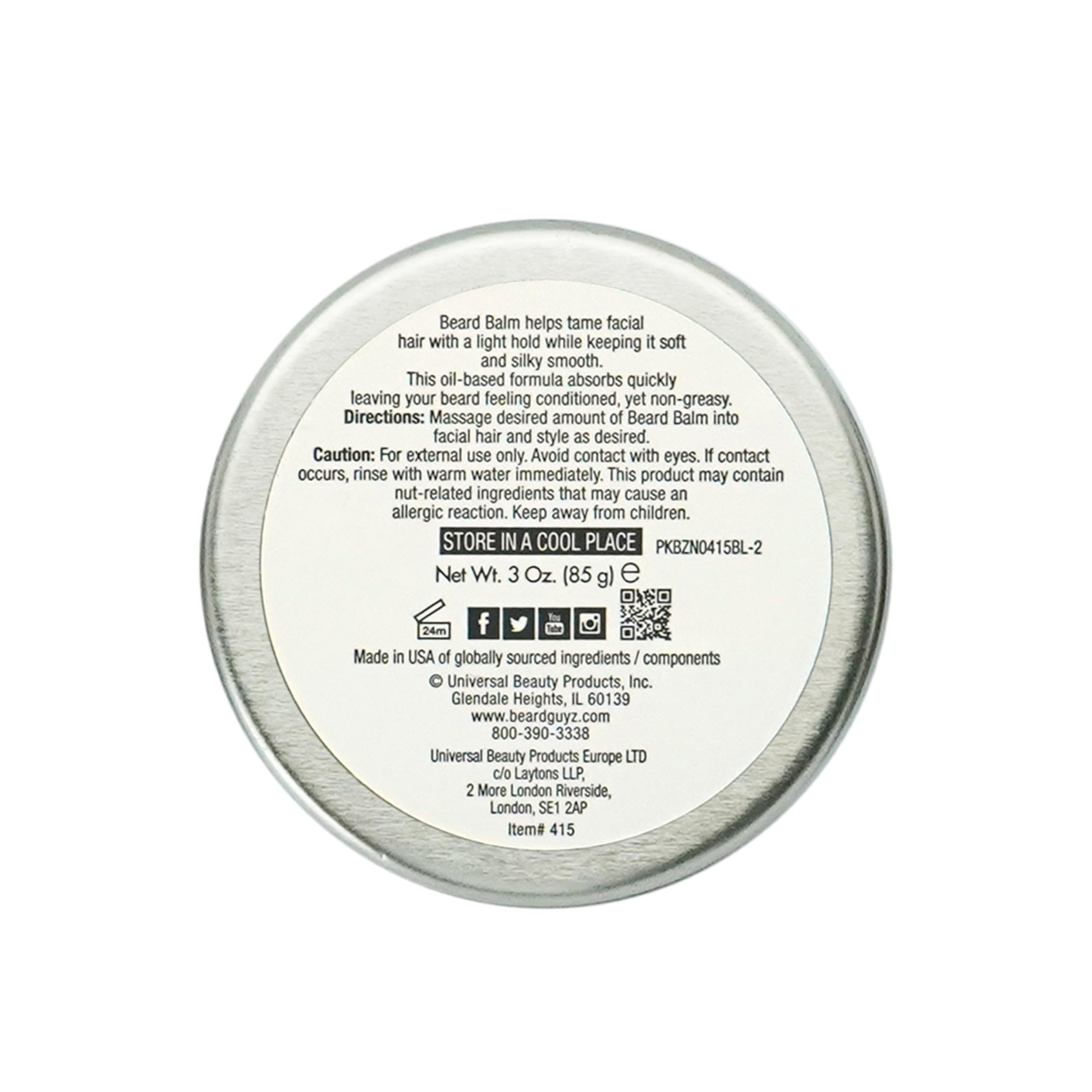 Beard Guyz smoothing action highlights frizz control and manageability.