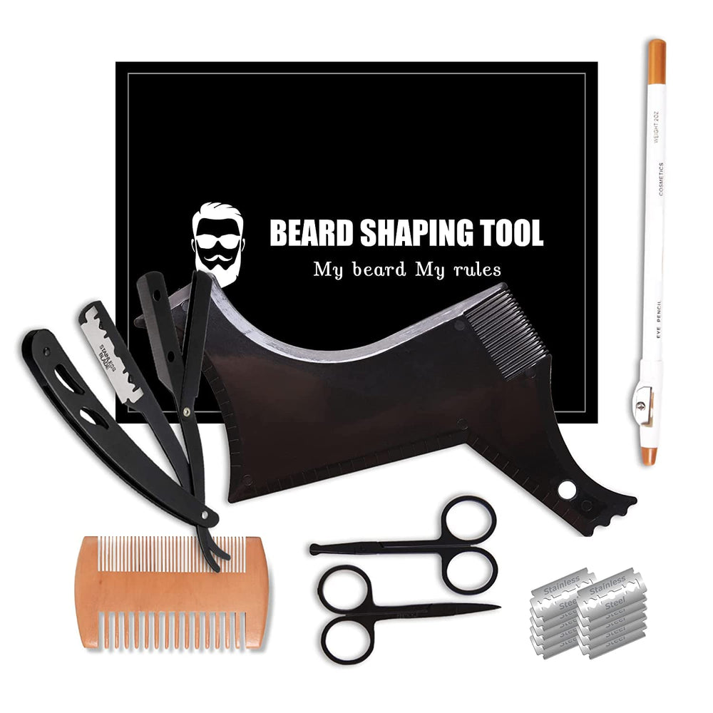 Beard Shaper Kit: beard guide in action for crisp symmetry and clean lines.