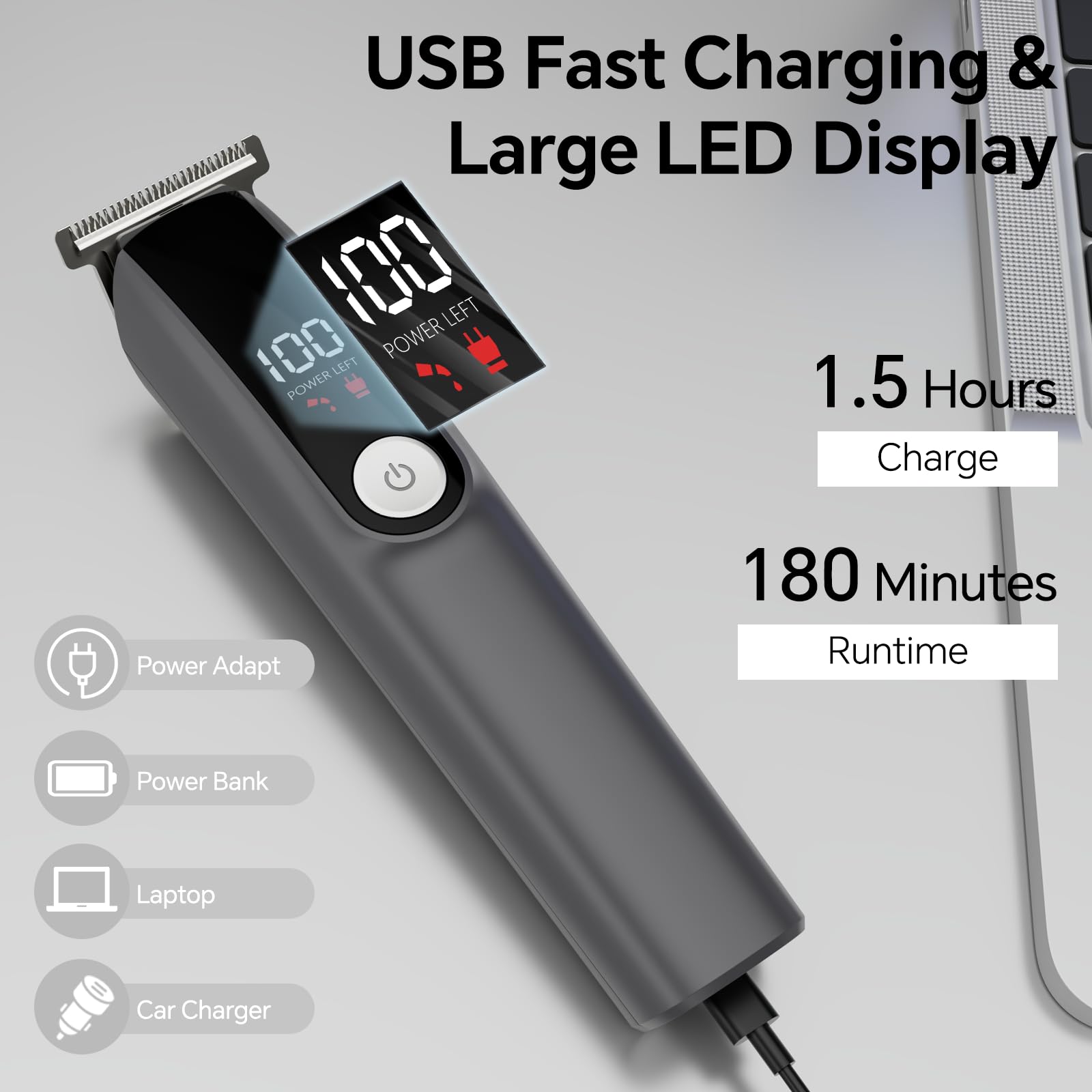 Beard Trimmer 5in1 precision-trimmer for crisp moustache edges