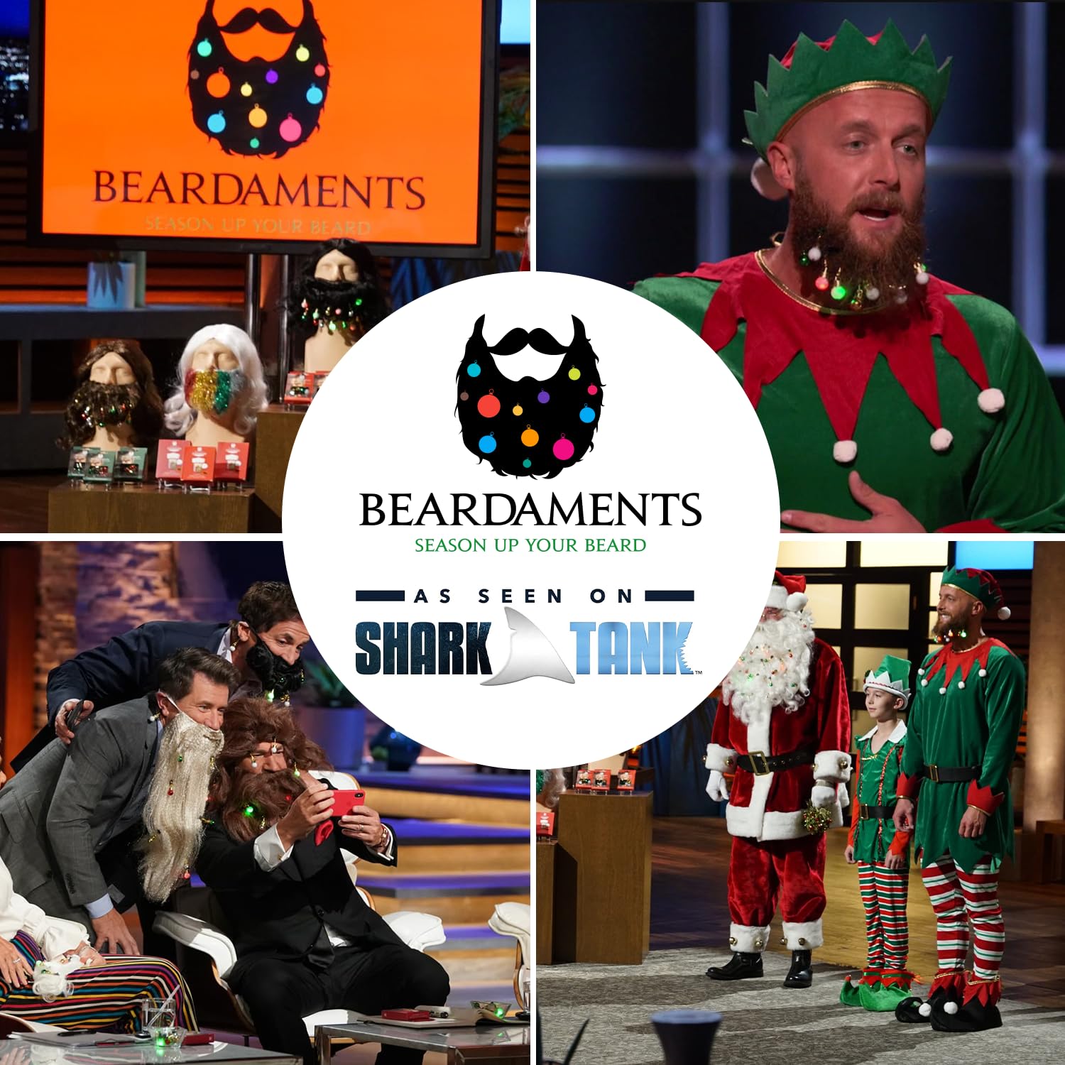 Beardaments Glitterbeard kit festive packaging ready as a gift.