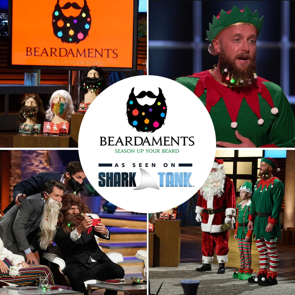 Beardaments Glitterbeard kit festive packaging ready as a gift.
