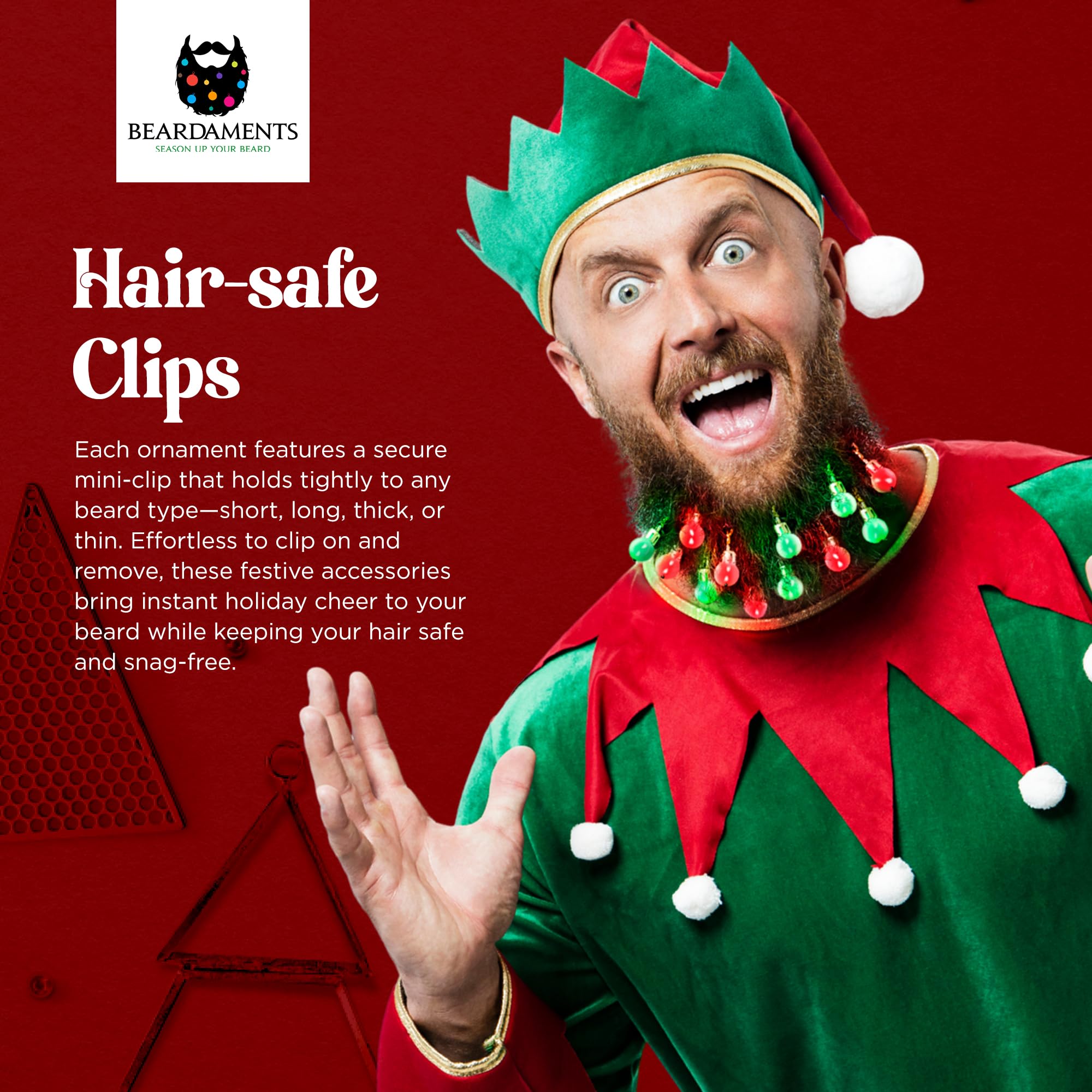 Beardaments unisex beard ornaments fit short or long beards with ease.