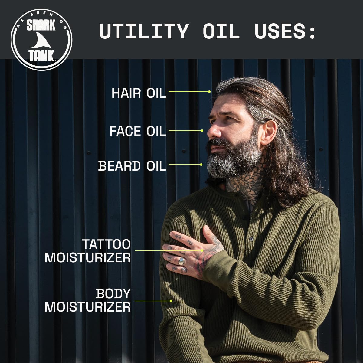 Beardbrand dropper close-up showing quick absorption for itch relief.