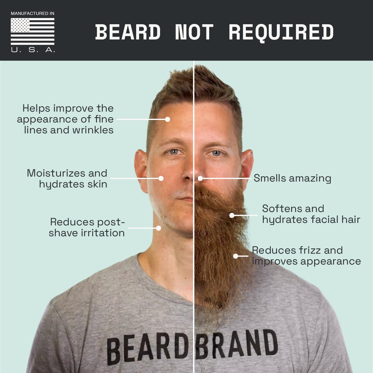 Beardbrand skin nourishment after oil application.