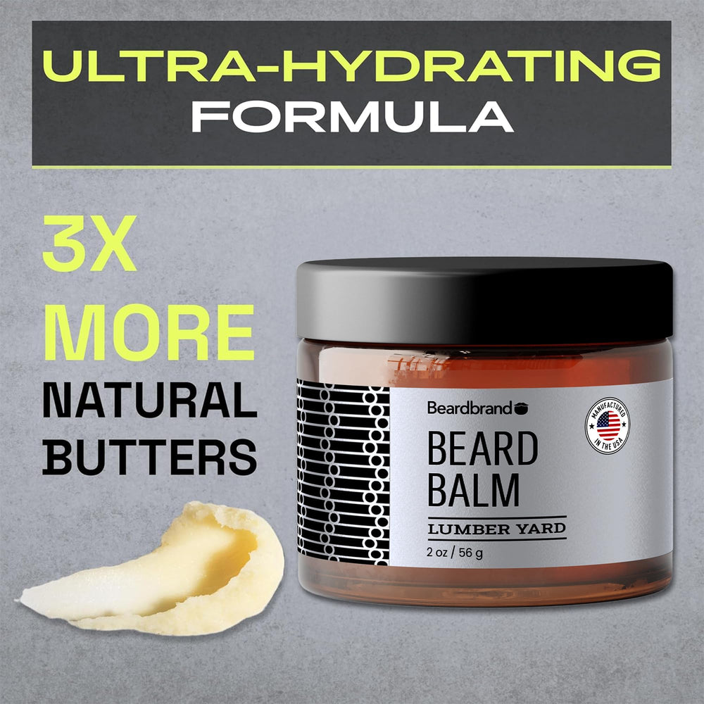 Beardbrand Utility Balm hands applying balm demonstrates easy, melt-ready application.
