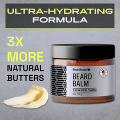 Beardbrand Utility Balm hands applying balm demonstrates easy, melt-ready application.