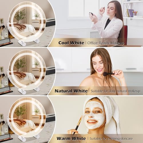 Bearolve vanity mirror 360-degree rotation for flexible angles during glam routines.