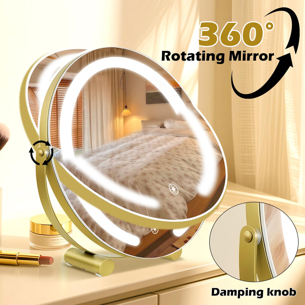 Bearolve vanity mirror HD glass delivers distortion-free reflections for accurate makeup.