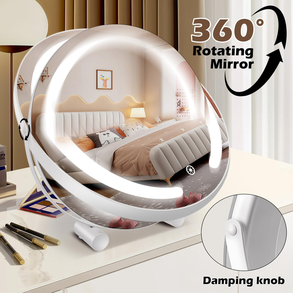 Bearolve vanity mirror on a makeup desk enhances morning routines with flattering view.