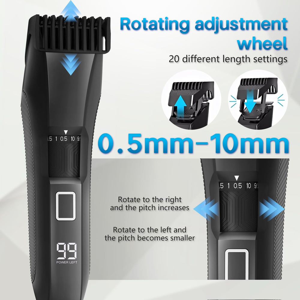 Beatslm beard trimmer blade close-up highlighting stainless steel blades for smooth cuts.