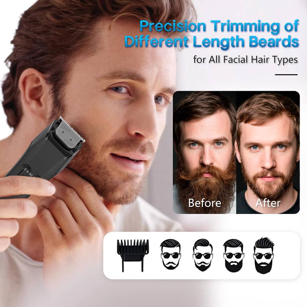 Beatslm beard trimmer IPX7 waterproof design for wet or dry grooming.