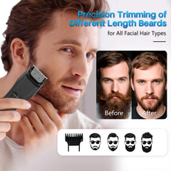 Beatslm beard trimmer IPX7 waterproof design for wet or dry grooming.