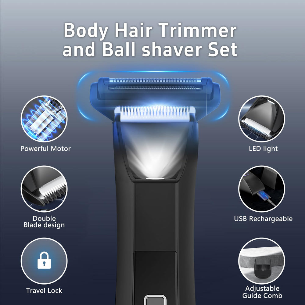 Beatslm body trimmer with LED display shows battery status for easy tracking.