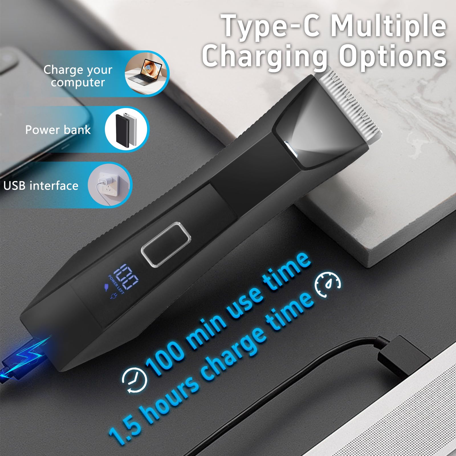 Beatslm travel case and travel lock protect the trimmer on trips.