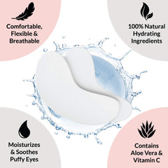 Beau Lashes vitamin C aloe vera infused patches emphasize nourishing hydration.