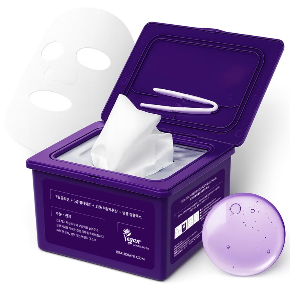 BEAUDIANI Pepti Collagen Mask pack front communicates daily hydration potential.