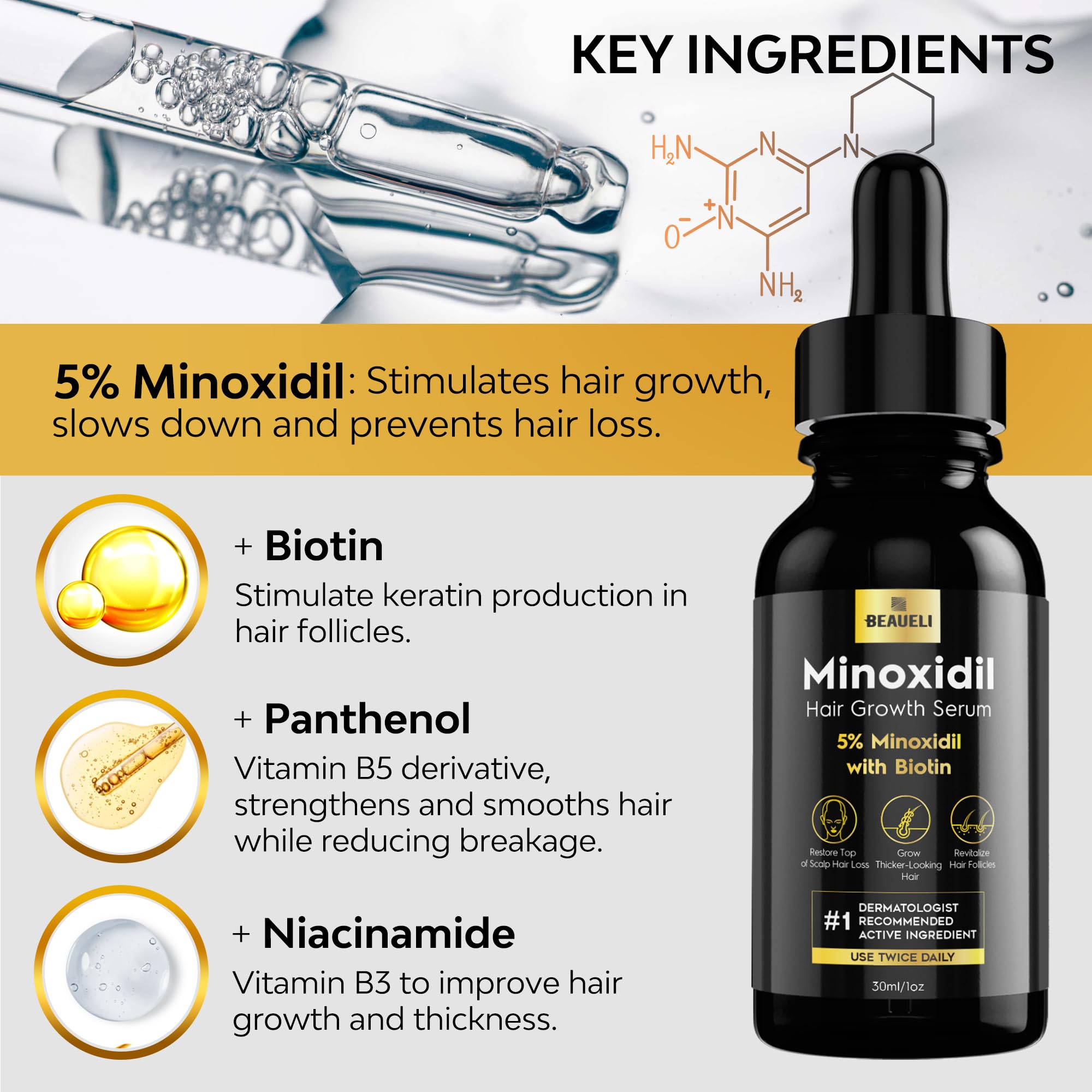 Beaueli beard growth application demonstrates facial hair care