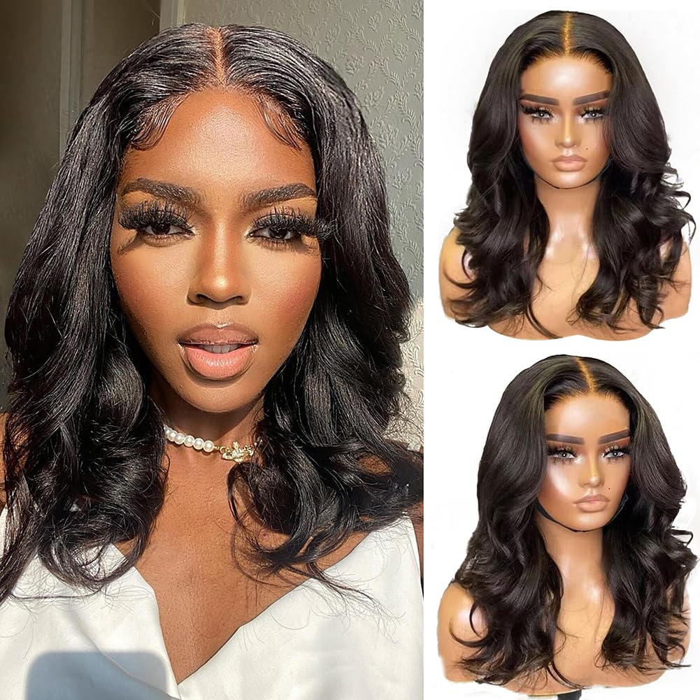Beauhair 4x4 body wave wig close-up shows natural hairline for versatile styling.