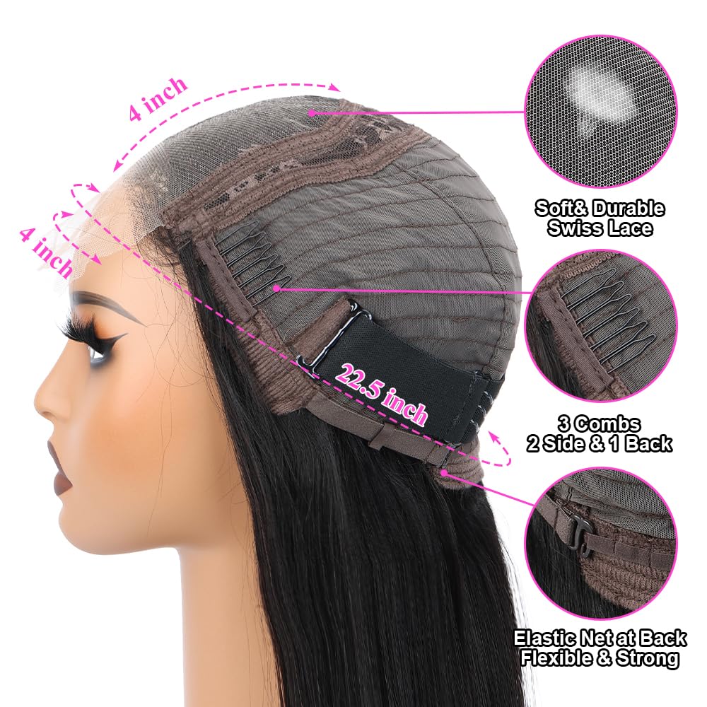 Beauhair Brazilian virgin hair with 4x4 lace closure cap for secure fit.