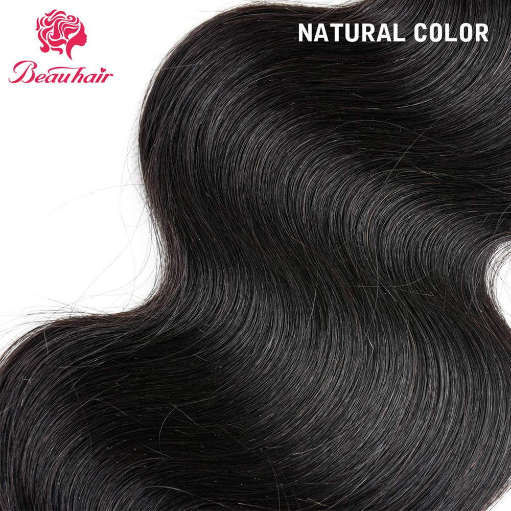 Beauhair bundles with lace closure packaged for a full-head weave readiness.