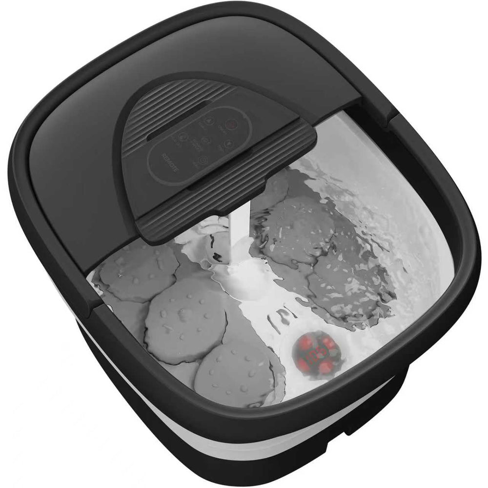 Beaumoi collapsible foot spa with heat remote for easy, controlled warmth.