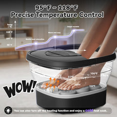 Beaumoi foldable foot spa saves space while delivering soothing relief.