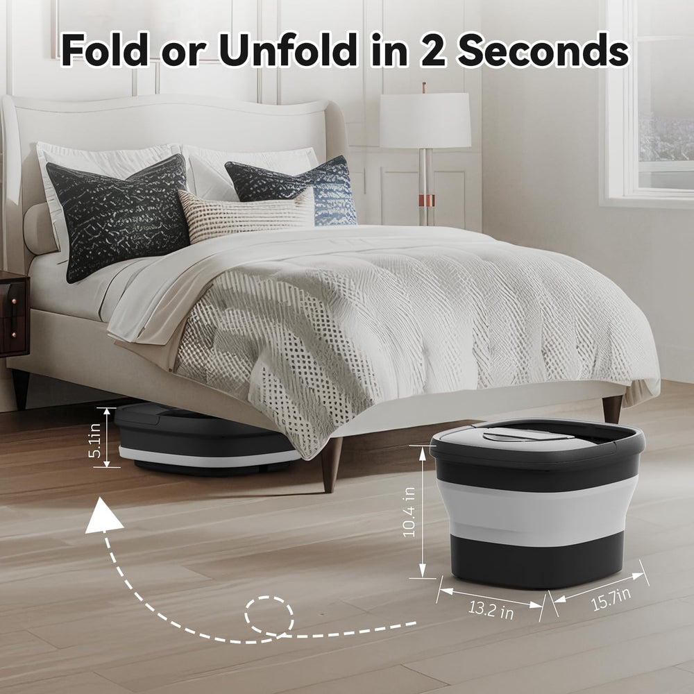 Beaumoi remote control foot spa lets you adjust settings hands-free.