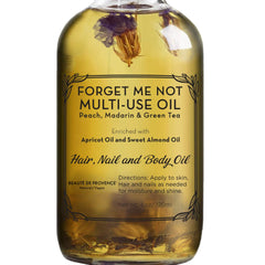 BEAUTE DE PROVENCE Forget-Me-Not oil bottle pour for luxurious, easy hydration.