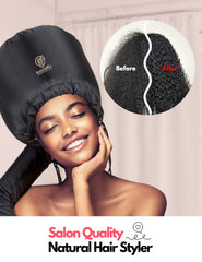 Beauté Seoul bonnet's 360° ventilation holes promote fast airflow for curly hair treatments
