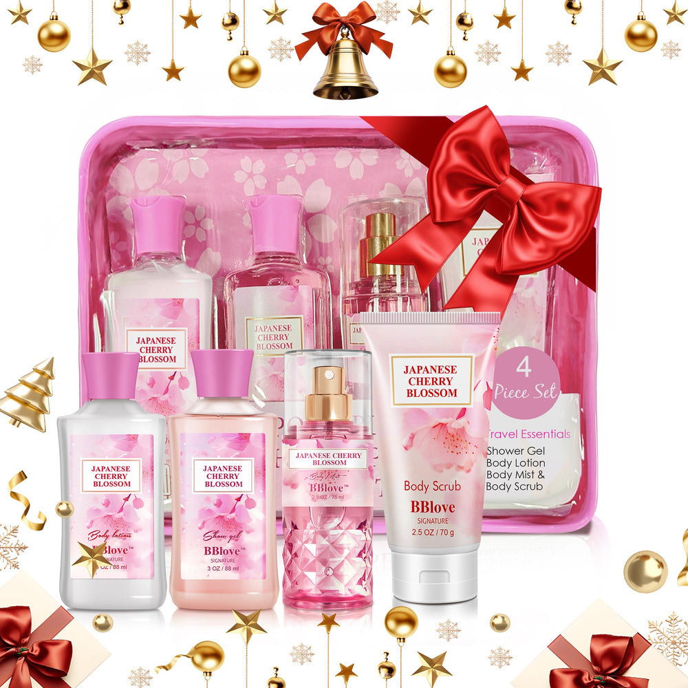 Beautifier Life shower gel with Japanese Cherry Blossom scent for travel cleansing.