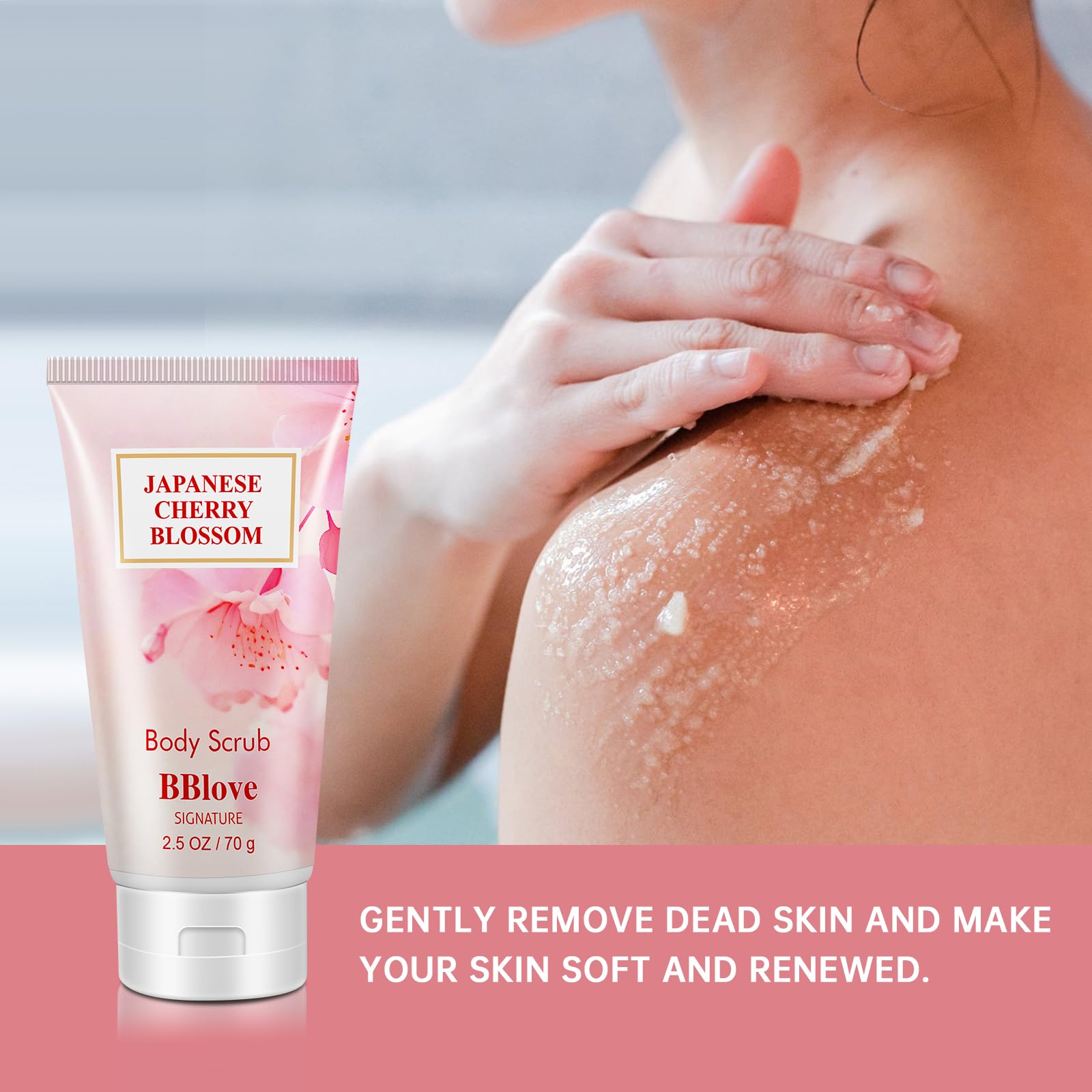 Beautifier Life Japanese Cherry Blossom exfoliating scrub granular texture for gentle exfoliation
