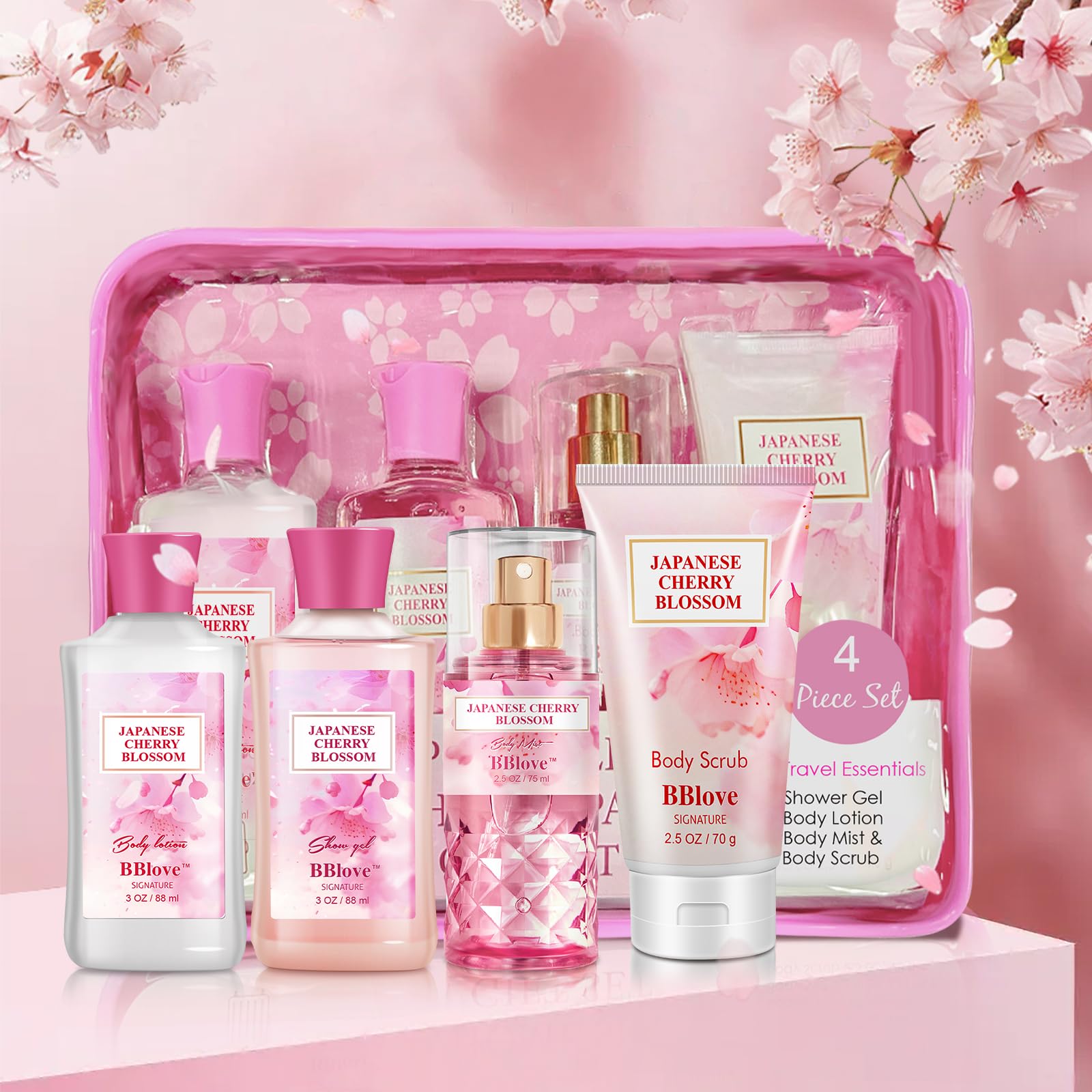 Beautifier Life travel-bag-ready four-piece set shown compactly.