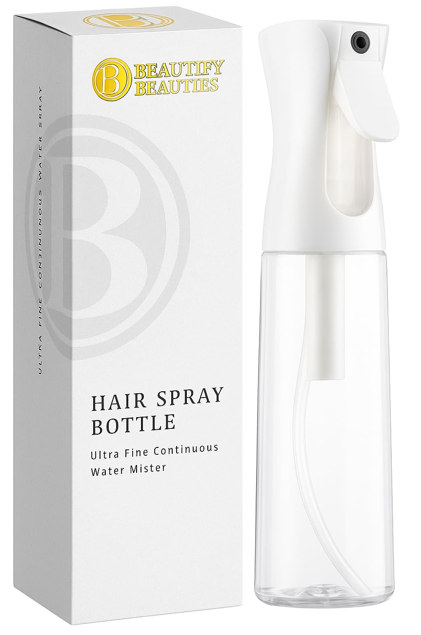BeautifyBeauties spray bottle 360 mist for even coverage during hairstyling