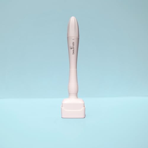 Beautimate Derma Stamp beard use shows targeted treatment around facial hair.