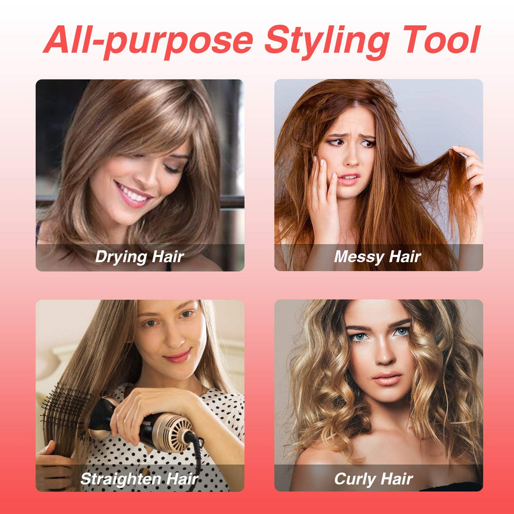 Beautimeter anti-scald tufted bristles grip hair for gentle, even styling.