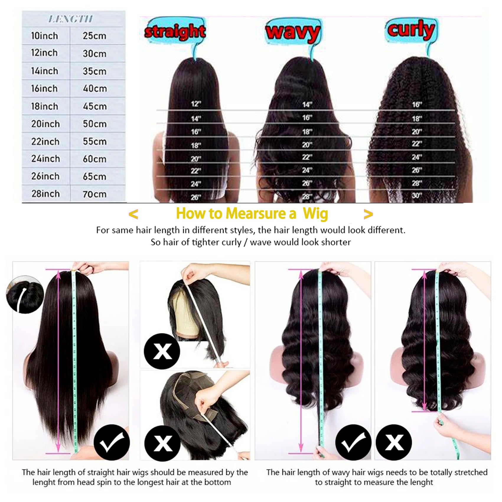 Beautkol U Part wig 18in volume with 180% density for robust appearance