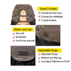 Beautkol U Part wig Brazilian virgin hair close-up shows soft, tangle-free texture