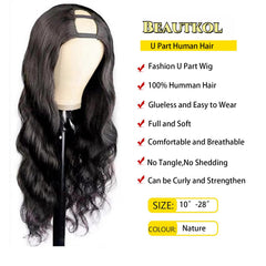 Beautkol U Part wig cap construction with top clips and breathable design