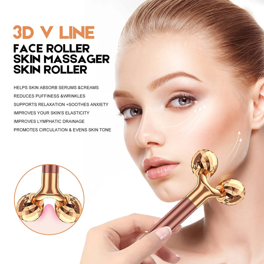Beauty Bar 2-in-1 3D roller with diamond-cut surface for targeted kneading