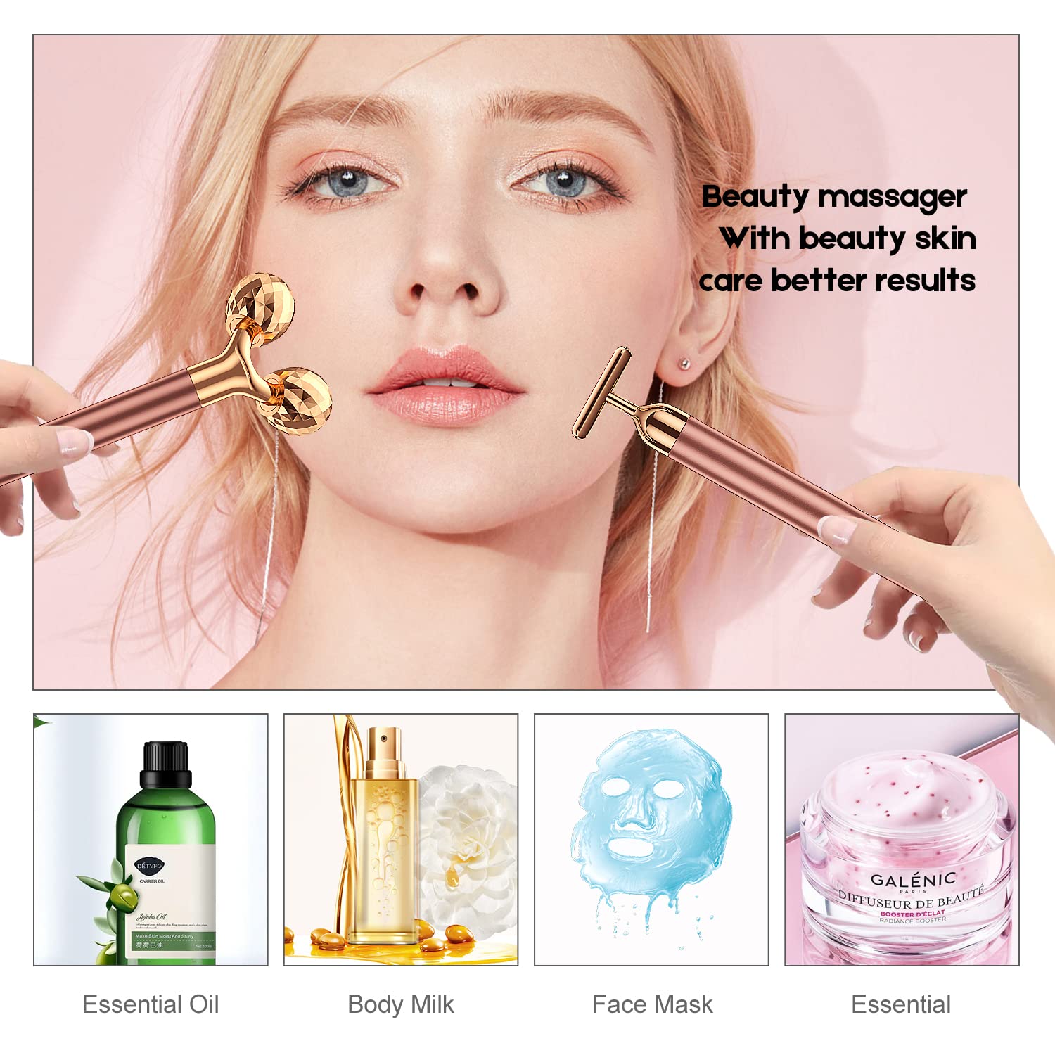 Beauty Bar 2-in-1 battery-powered massager uses standard AA batteries