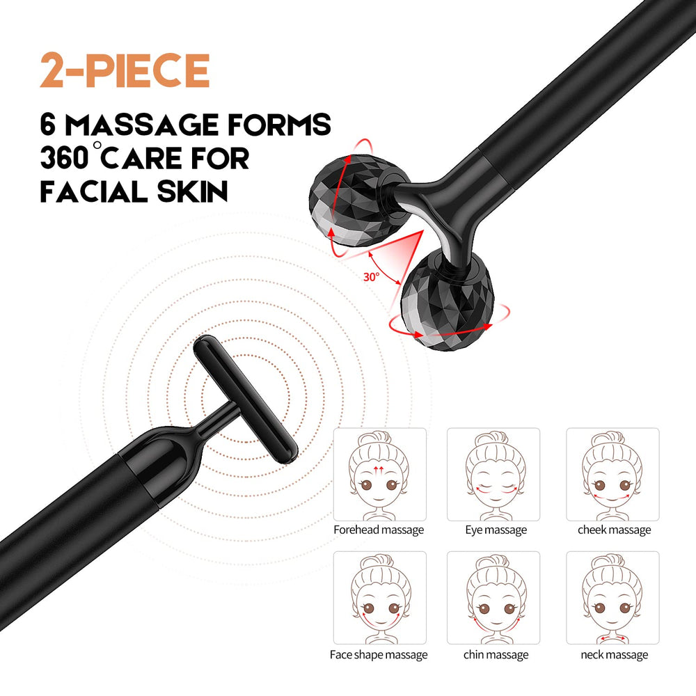 Beauty Bar 2in1 massager can be used on face, neck, and shoulders for flexible care.
