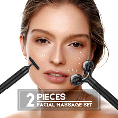 Beauty Bar 2in1 face massager T-shaped mode for quick relief and skin revitalization.