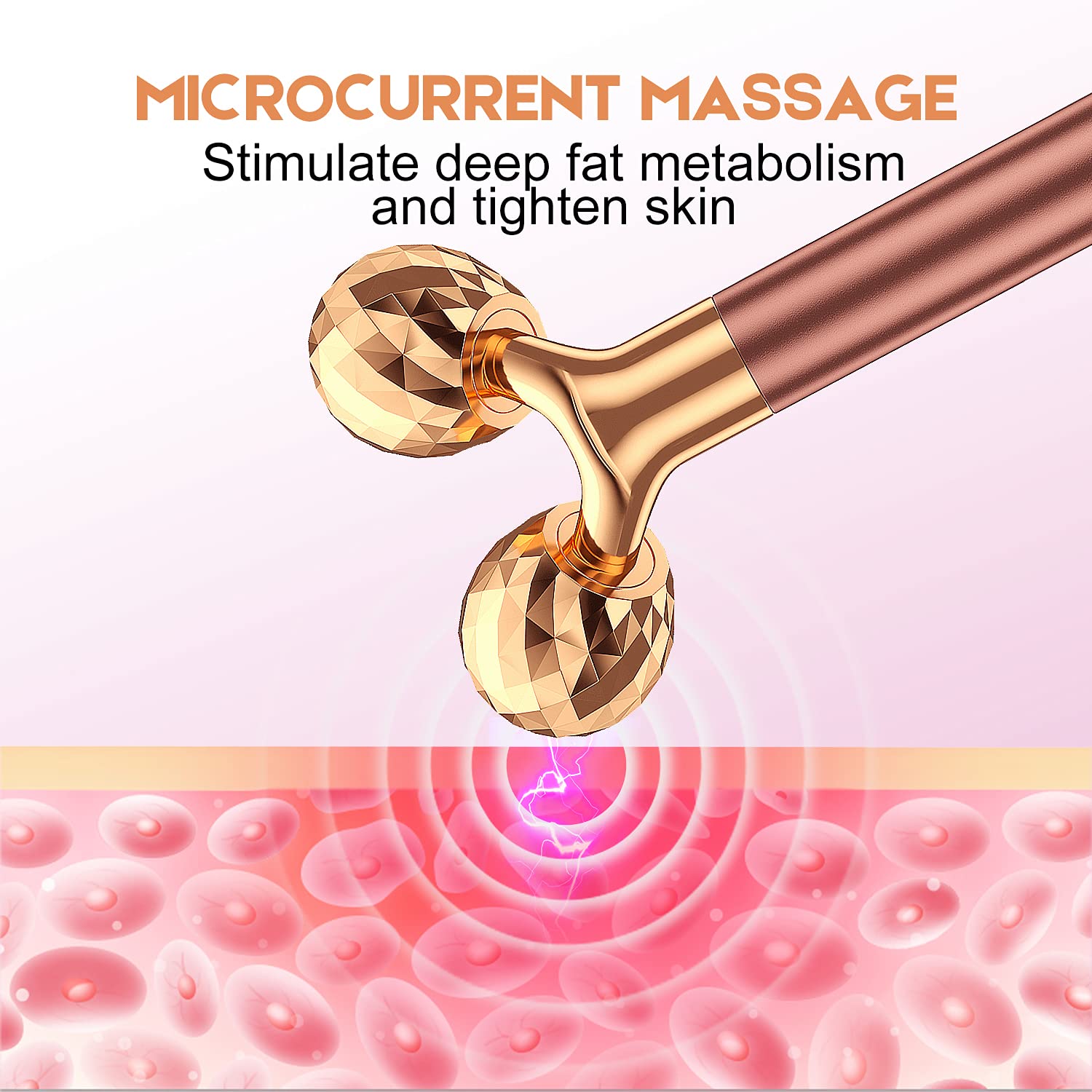 Beauty Bar 2-in-1 high-frequency vibration at 6000 per minute for energizing skin