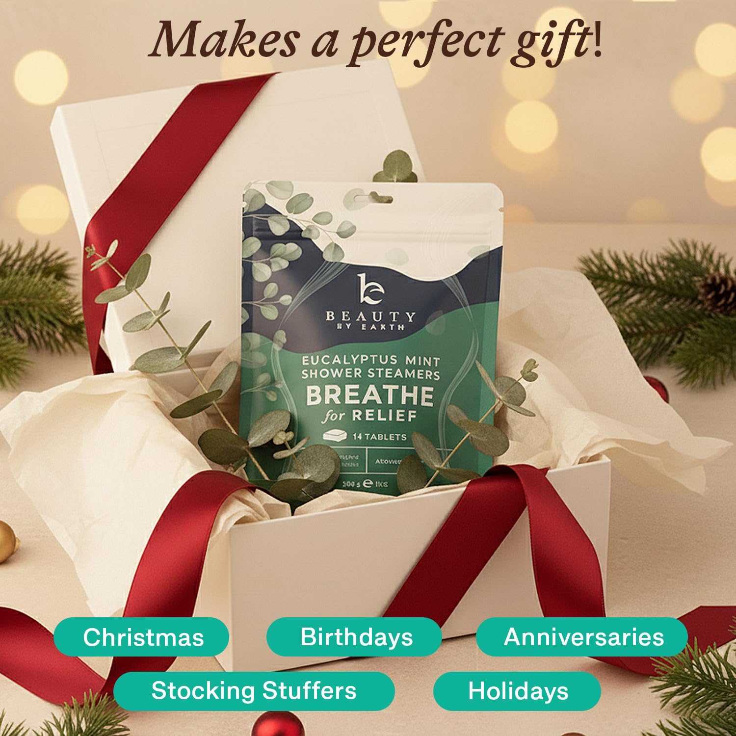 Beauty by Earth aromatherapy shower scene releasing refreshing aroma.