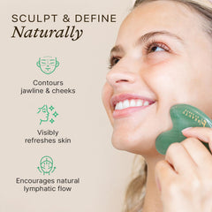 Beauty by Earth aventurine jade facial stone cools and smooths skin.