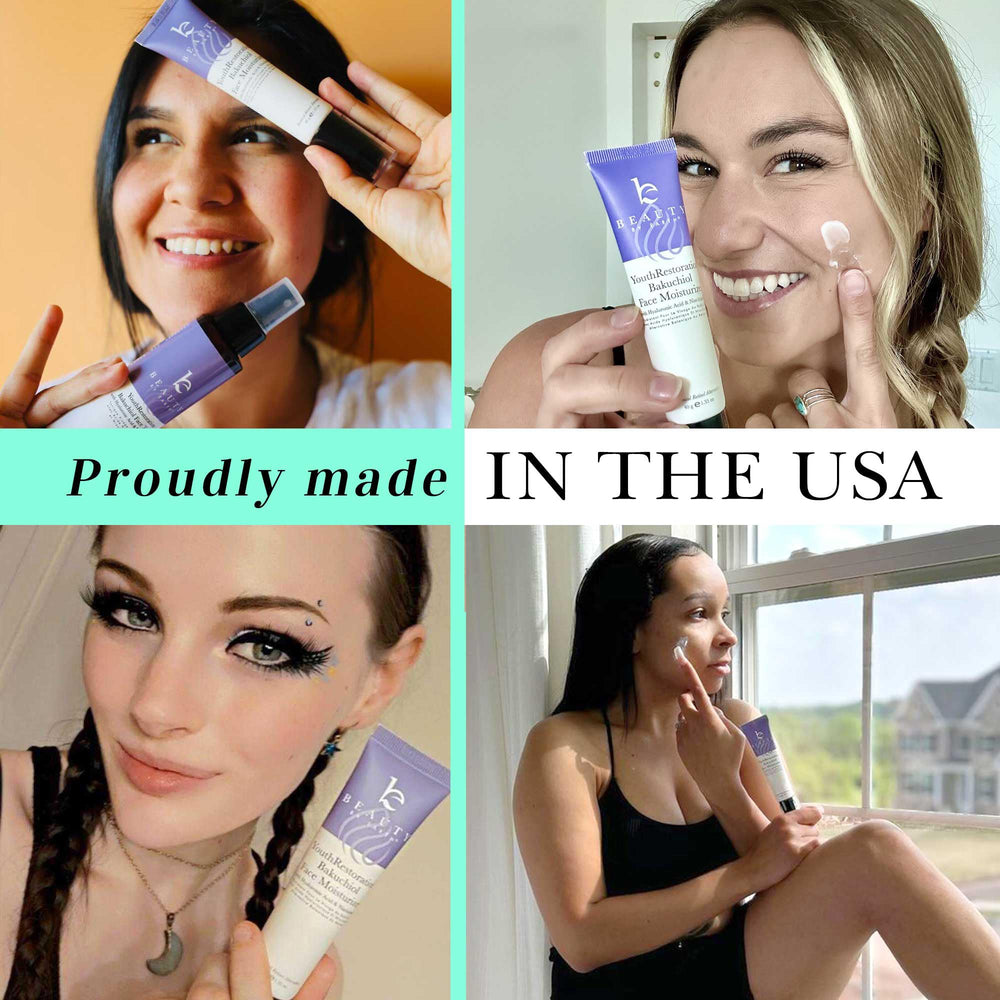 Beauty by Earth Bakuchiol retinol alternative benefits showcased.