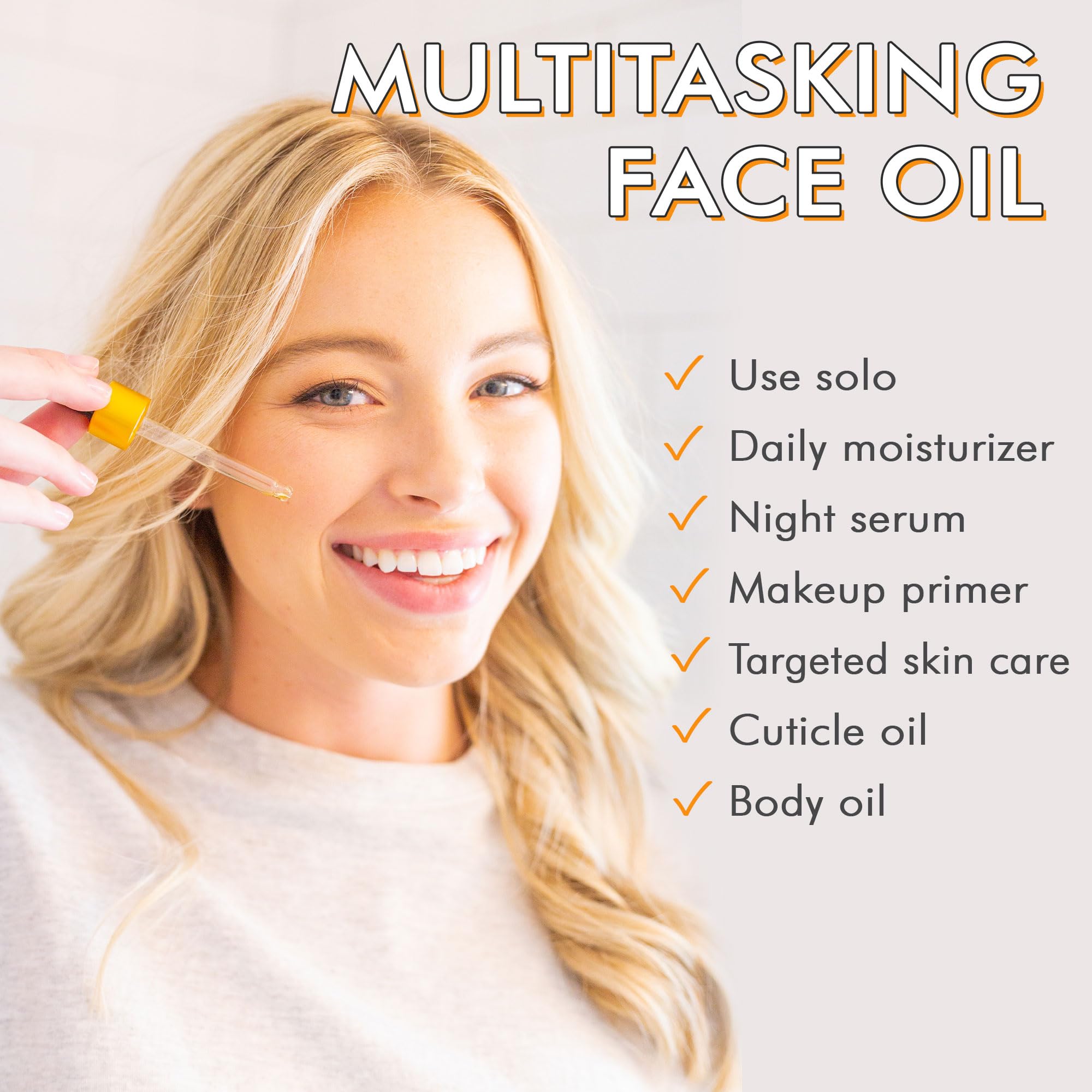 Beauty by Earth Balance Face Oil USA-made label signaling quality