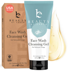 Beauty by Earth Clean Face Wash bottle pour for gentle daily cleanse
