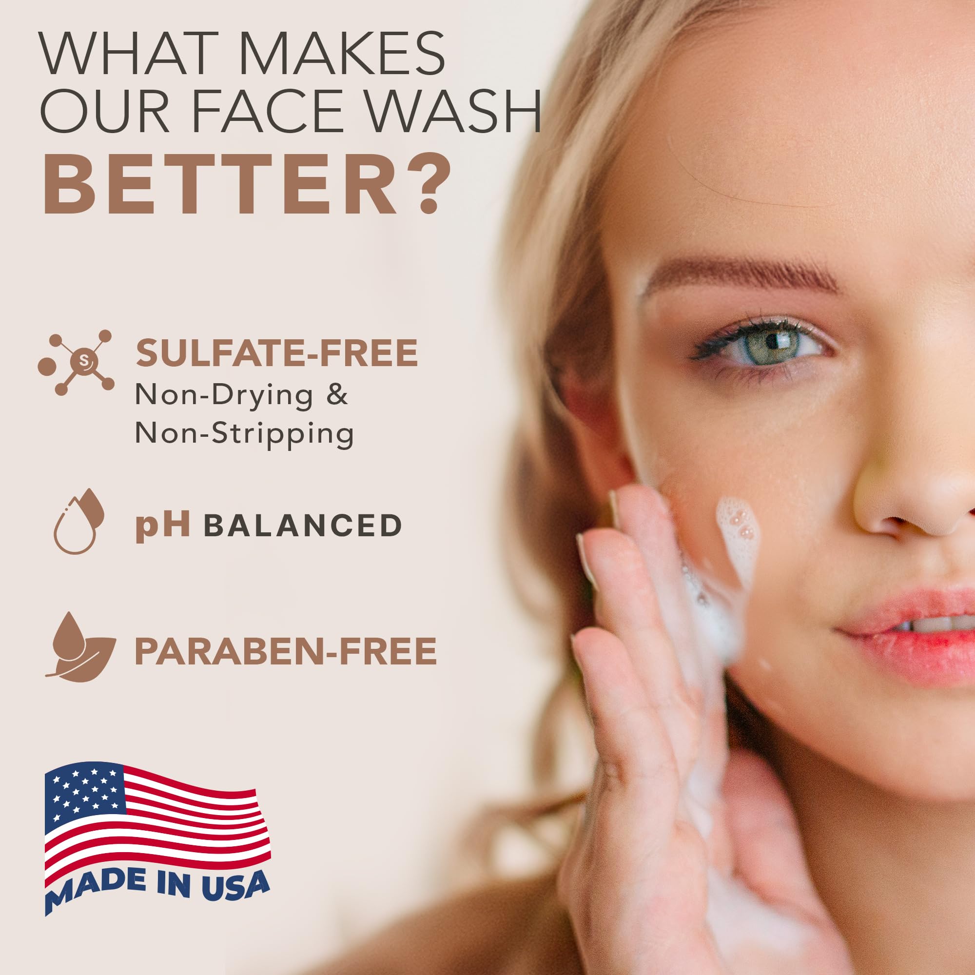 Beauty by Earth Clean Face Wash foam texture demonstrating oil control and impurity removal