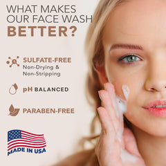 Beauty by Earth Clean Face Wash foam texture demonstrating oil control and impurity removal